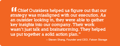 Chief Outsiders figured out strategy. Steven Shang